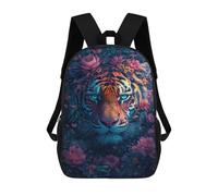 sinyumoney Tiger Flowers Fantasy Artwork Mochila Escolar, Bolso De Negocios, Bolso Para Portátil Resistente Para Niñas Y Adolescentes 17inch