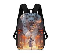 sinyumoney Tiger Guardian of The Shrine Mochila Infantil, Mochila Escolar Impresa En 3D, Mochila Para Niños Y Niñas, Mochila Escolar Ajustable Para La Escuela Primaria 17inch