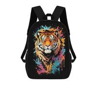 sinyumoney Tiger Head Graffiti Mochilas Para Niños, Mochilas Escolares Personalizadas En 3D Para Niños Y Niñas, Mochilas Escolares Grandes, Mochilas Informales Para El Día A Día 17inch