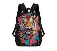 sinyumoney Tiger Head Graffiti Style Mochilas Para Niños Mochila Escolar Mochila Escolar Impresa En 3D Para Niños Estudiantes De Primaria Y Secundaria 17inch