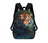 sinyumoney Tiger in Amazon Jungle Mochila Escolar De Moda, Mochila Para Material Escolar, Mochila Impermeable Informal Para Hombres/mujeres 17inch