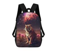 sinyumoney Tiger in Fantasy Landscape Mochila Escolar Mochilas Escolares Para Niñas Y Niños Mochila Con Bolsillo Mochila Escolar De Moda Para Niños 17inch