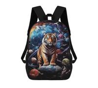 sinyumoney Tiger in Space Mochila Escolar De Moda Para Estudiantes, Adecuada Para Niños Y Niñas, Mochila Informal Para Viajes Al Aire Libre, Esencial Para El Día A Día 17inch