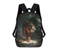 sinyumoney Tiger in The Jungle Mochila Infantil De Moda Divertida Mochila Escolar Para Niños Y Adolescentes Con Impresión 3D Para Niños 17inch