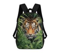 sinyumoney Tiger In The Jungle Mochila Mochila Informal Mochila De Día Para La Escuela, El Trabajo Y Los Viajes 17inch