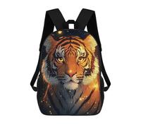 sinyumoney Tiger in The Night Illuminated Mochila Escolar Para Niñas Mochila Impermeable Mochila Informal De Día Mochila Ligera Para Niño Y Niña Mochila Escolar 17inch