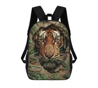 sinyumoney Tiger in The Wall Mochila Escolar Infantil Impresa En 3D Para Niños, Mochilas De Viaje, Bolsas Para Libros Para Niños Estudiantes De Primaria 17inch