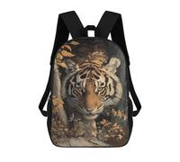 sinyumoney Tiger in The Woods Mochila Escolar Impermeable Para Ordenador, Ideal Para El Campus, Actividades Al Aire Libre, Viajes Y Deportes 17inch