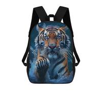 sinyumoney Tiger in Water-4 Mochila Escolar Infantil Con Impresión 3D, Mochila Escolar Informal Para Niños De Primaria Y Secundaria 17inch