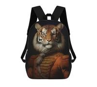 sinyumoney Tiger King Animal Painting Mochila Escolar Para Niños De 17 Pulgadas, Mochila Informal De Viaje Para Niños Y Niñas, Mochila De Gran Capacidad Para El Día A Día 17inch
