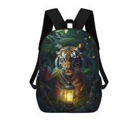 sinyumoney Tiger Lantern Jungle Mochila Escolar Infantil Impresa En 3D, Mochila Informal De Moda Para Niños, Mochila De Viaje De Alta Capacidad Para Libros Para Niños 17inch