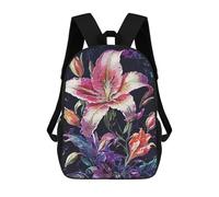 sinyumoney Tiger Lily Mochilas De Moda Impresas En 3D 17inch Mochila Escolar Informal Para Niños De Primaria Y Secundaria