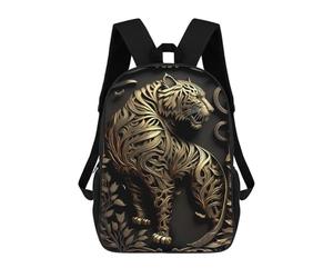 sinyumoney Tiger Lord Golden Art Deco Mochila Escolar Para El Trabajo, Negocios, Universidad Y Escuela Para Niñas Y Adolescentes 17inch