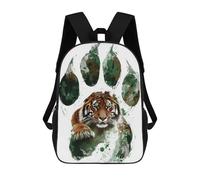 sinyumoney Tiger Paw Print Art Mochila Escolar Infantil, Mochilas Impresas En 3D, Mochilas Escolares De Moda Para Niños De Primaria Y Secundaria 17inch