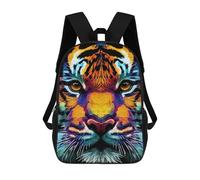 sinyumoney Tiger Pop Art Animal Face Mochila Escolar Mochilas Escolares Para Niñas Y Niños Mochila Con Bolsillo Mochila Escolar De Moda Para Niños 17inch