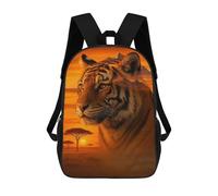sinyumoney Tiger Portrait with African Landscape Mochilas Infantiles Escolares Impresas En 3D, Mochilas Para Niños, Mochilas De Viaje Para Niños Y Niñas, Mochilas Escolares Para Niños 17inch
