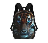 sinyumoney Tiger Portrait with Intense Blue Eyes Mochila Escolar Para Institutos Y Colegios Informales Para Acampar, Aventuras Al Aire Libre Y Viajes Diarios 17inch