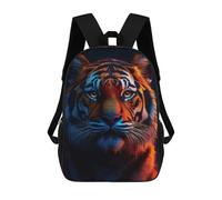 sinyumoney Tiger Portrait with Neon Lighting Mochila Escolar, De Negocios, Para Portátil, Unisex, Informal, Para Niñas, Niños Y Adolescentes 17inch