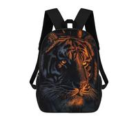 sinyumoney Tiger Portrait with Orange Lighting Mochila Escolar Para Secundaria Y Preparatoria. Mochila Informal Para Hombres, Mujeres Y Adolescentes. 17inch