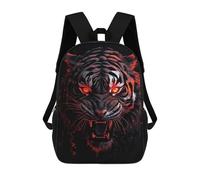 sinyumoney Tiger Red And Black Animal Mochila Ronaldo, Mochila Infantil, Mochila Escolar Para Estudiantes, Mochila Para Libros, Mochila Escolar Impresa En 3D Para Niños Y Niñas, 17inch