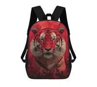 sinyumoney Tiger Red Polygon Art Mochila Escolar, Mochila Informal, Mochila De Día, Mochila Escolar, Mochila De Trabajo, Mochila De Viaje Para Adolescentes, Niñas, Niños, Mujeres Y Hombres 17inch