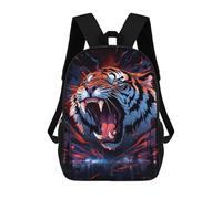 sinyumoney Tiger Roar Cityscape Art Print Mochilas Para Niños 17inch Mochila Escolar Mochila Escolar Impresa En 3D Para Niños De Primaria Y Secundaria