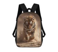 sinyumoney Tiger Running Dust Trail Mochila Escolar De 17 Pulgadas Para Adolescentes, Con Estampado 3D, Ajustable Y Con Bolsillos, Ideal Para Niños, Niñas Y Estudiantes.