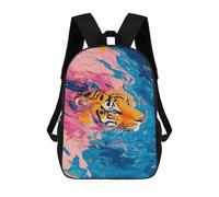 sinyumoney Tiger Swimming in Water Mochilas Infantiles Mochila Escolar Impresa En 3D Para Niños Mochilas De Viaje Bolsas Para Libros Para Niños 17inch Mochila Escolar