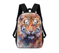 sinyumoney Tiger Watercolor Mochilas Impresas En 3D 17inch Mochila Escolar Infantil Para Exteriores, Mochila Informal De Día, Bolsas De Viaje Informales Para Estudiantes De Secundaria