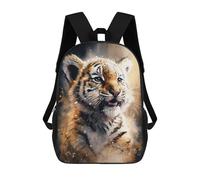 sinyumoney Tiger Watercolor Sketch Mochilas De Moda Impresas En 3D 17inch Mochila Escolar Informal Para Niños De Primaria Y Secundaria