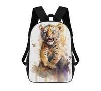 sinyumoney Tiger Watersketch Mochila Impresa En 3D Para Niños, Mochila Escolar, Mochilas De Viaje Para Niños, Bolsas De Libros De Alta Capacidad, Mochila Infantil 17inch
