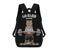 sinyumoney Tiger Weightlifting Mochila Escolar Infantil De 17 Pulgadas Con Estampado 3D De Películas De Anime Para Niños, Mochila De Viaje, Mochila Escolar Infantil