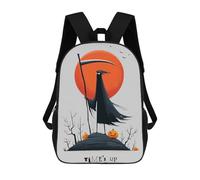sinyumoney Time’s Up - Grim Reaper Halloween Art Mochila Escolar Infantil Impresa En 3D Mochila De Viaje De Alta Capacidad Bolsas Para Libros Mochila Infantil 17inch