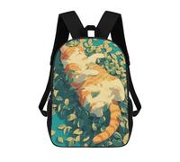 sinyumoney Time To Relax Orange Cat Mochila Infantil, Mochila Escolar Para Niños, Mochila Escolar Infantil Con Estampado 3D De Dibujos Animados, Mochila De Gran Capacidad Para Niños Y Niñas 17inch