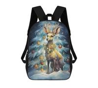 sinyumoney Tiny Reindeer Christmas Mochila De Peluche Con Dibujos Animados, Mochila 3D Para Niños, Bolsa Escolar, Idea De Regalo De Cumpleaños Para Niños Y Niñas 17inch