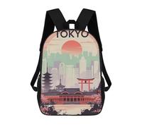 sinyumoney Tokyo Cityscape Art Deco Mochila Escolar Mochilas Escolares Para Niñas Y Niños Mochila Con Bolsillo Mochila Escolar De Moda Para Niños 17inch