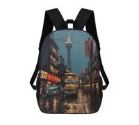 sinyumoney Tokyo Japan Oil Painting Mochila Escolar Infantil Impresa En 3D Para Niños, Mochilas De Viaje, Bolsas Para Libros, Mochila Escolar Infantil 17inch