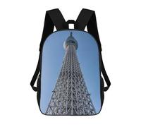 sinyumoney Tokyo Skytree Mochilas Para Niños Mochila Escolar Mochila Escolar Impresa En 3D Para Niños Estudiantes De Primaria Y Secundaria 17inch