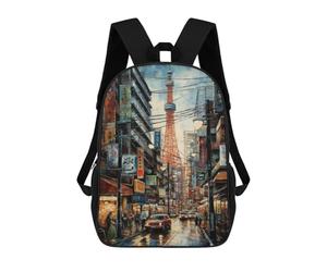 sinyumoney Tokyo Urban Energy Japan Mochila Escolar Para Niños Y Niñas, Mochila Informal De Viaje, Mochila De Gran Capacidad Para El Día A Día 17inch