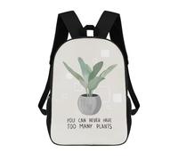 sinyumoney Too Many Plants Mochila Escolar Ligera Para Aeropuerto Y Universidad Para Estudiantes, Ideal Para El Campus, Viajes Al Aire Libre Y Deportes 17inch