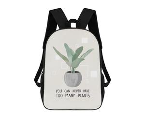 sinyumoney Too Many Plants Mochila Escolar Ligera Para Aeropuerto Y Universidad Para Estudiantes, Ideal Para El Campus, Viajes Al Aire Libre Y Deportes 17inch