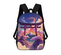 sinyumoney Torii Gate An Fuji Mount 3 Mochila Escolar Ligera Para El Colegio, Mochila Escolar De Día, Mochila Para Libros Para La Universidad Para Niñas, Adolescentes 17inch
