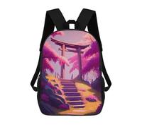 sinyumoney Torii Gate And Cherry Blss Mochila Escolar, De Negocios, Resistente, Para Portátil, Para Camping, Aventuras Al Aire Libre Y Viajes Diarios 17inch