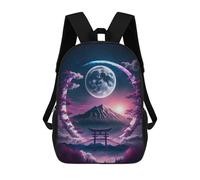 sinyumoney Torii Gate And Moonlight Mochilas Escolares Impresas En 3D, Mochila Escolar Informal Para Niños, Mochila Escolar De Moda Para Estudiantes De Secundaria 17inch