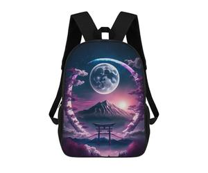 sinyumoney Torii Gate And Moonlight Mochilas Escolares Impresas En 3D, Mochila Escolar Informal Para Niños, Mochila Escolar De Moda Para Estudiantes De Secundaria 17inch