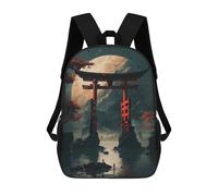 sinyumoney Torii Gate And Planet Mochila Infantil Con Impresión 3D, Mochila Escolar Para Niños, Mochila Informal Divertida Para Niños Y Adolescentes 17inch
