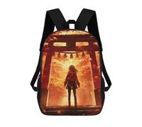 sinyumoney Torii Gate Anime Girl Mochila Infantil Escolar Para Niños Con Estampado 3D De Dibujos Animados, Mochila Escolar Para Estudiantes, Mochila Para Portátil Para Niños Y Niñas 17inch