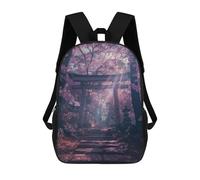 sinyumoney Torii Gate Japanese Sakura Mochila Escolar Mochilas Escolares Para Niñas Y Niños Mochila Con Bolsillo Mochila Escolar De Moda Mochila Infantil 17inch