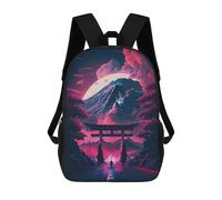sinyumoney Torii Gate Under A Mystical Moon Mochila Escolar Para Niñas Y Niños, Mochilas De Gran Capacidad, Mochilas Ligeras Para Niños Y Estudiantes 17inch