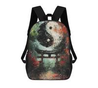 sinyumoney Torii Gate Yin And Yang Mochila Escolar Impresa En 3D Mochila Escolar De Moda Para Niños Mochilas Para Niños Estudiantes De Secundaria 17inch
